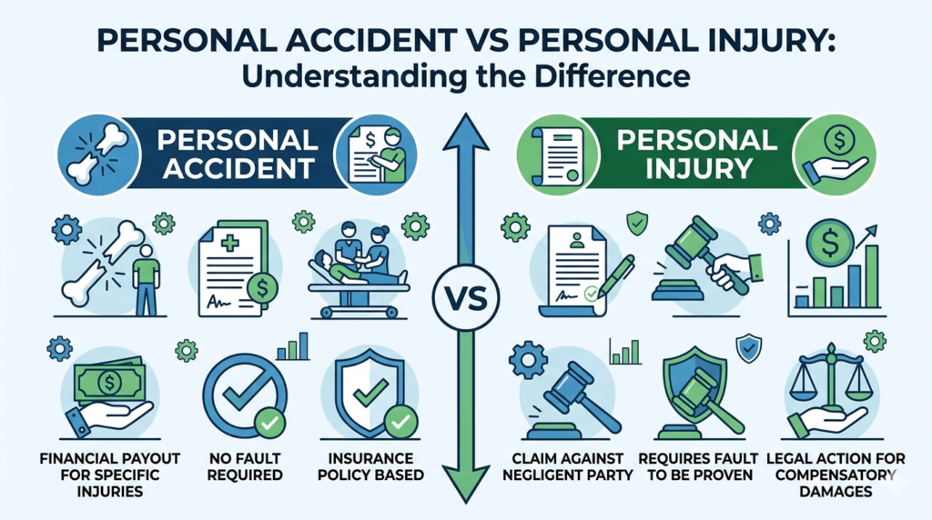 personal accident vs personal injury