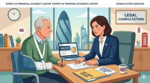 personal accident lawyer consulting a client in the UK